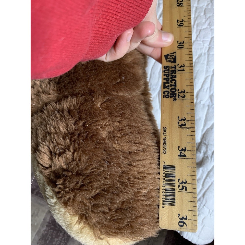 Vintage 36 Inch Giant Brown Teddy Bear Stuffed Animal Plush Rare Unique - Picture 7 of 7